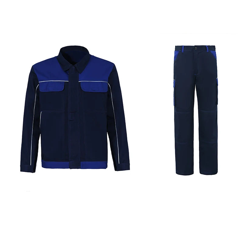 Work Clothing Men Suit Reflective Multi Pockets Work Clothing Men Reflective Workshop Durable Uniforms