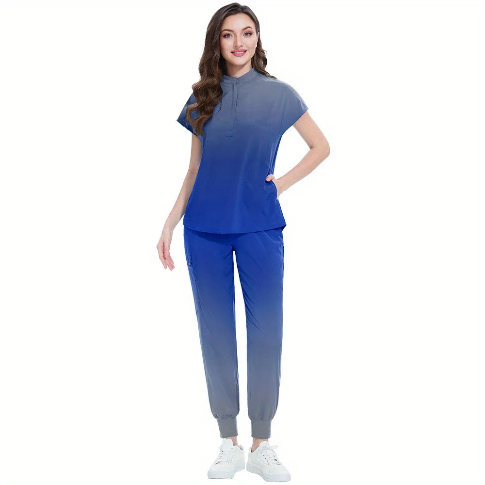 Women's Medical Scrubs Set, designed for healthcare professionals who value comfort, style, and functionality