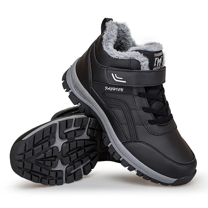 Men Boots Suede Warm Snow Men Work Casual Shoes High Top High-top Non-slip Ankle Boots