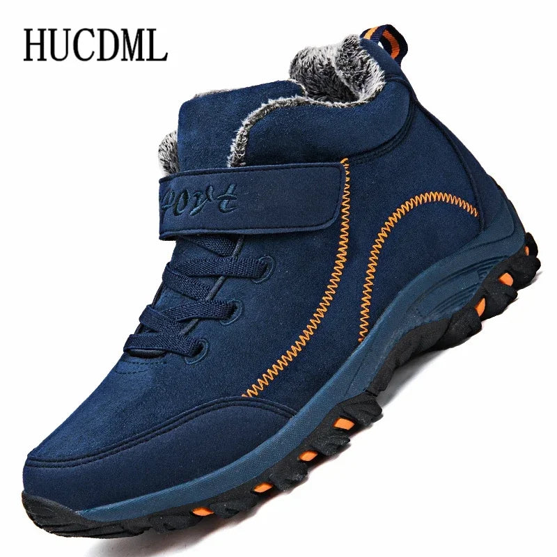Men Boots Suede Warm Snow Men Work Casual Shoes High Top High-top Non-slip Ankle Boots