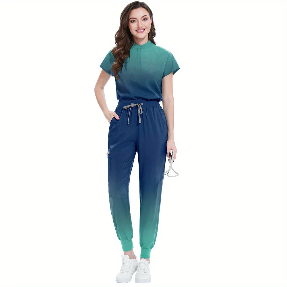 Women's Medical Scrubs Set, designed for healthcare professionals who value comfort, style, and functionality