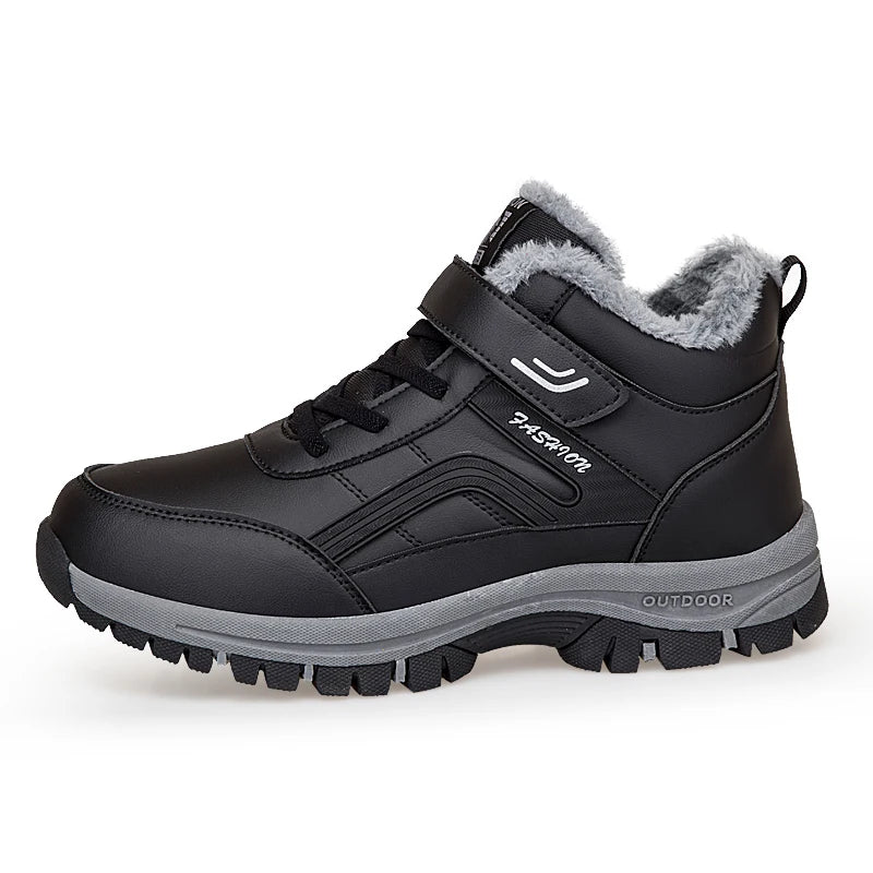 Men Boots Suede Warm Snow Men Work Casual Shoes High Top High-top Non-slip Ankle Boots
