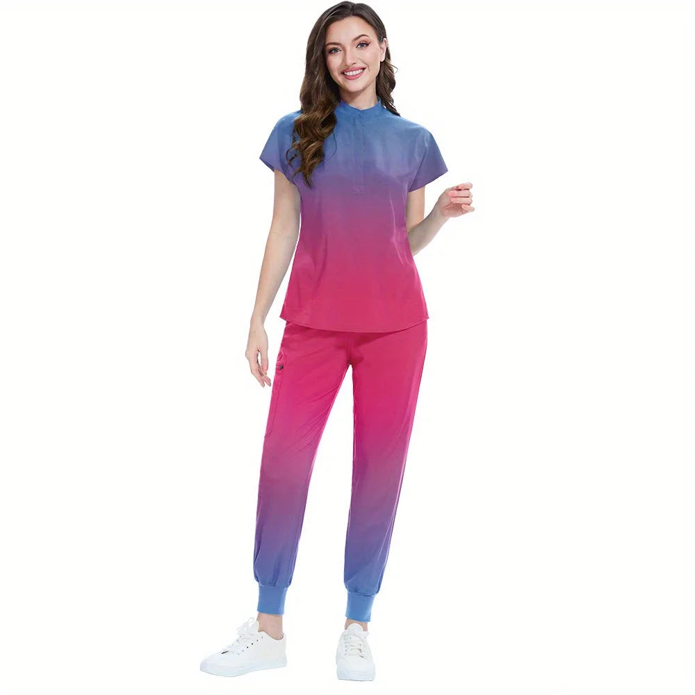 Women's Medical Scrubs Set, designed for healthcare professionals who value comfort, style, and functionality