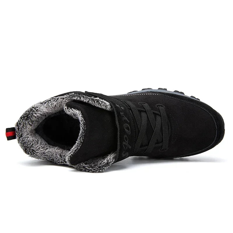 Men Boots Suede Warm Snow Men Work Casual Shoes High Top High-top Non-slip Ankle Boots