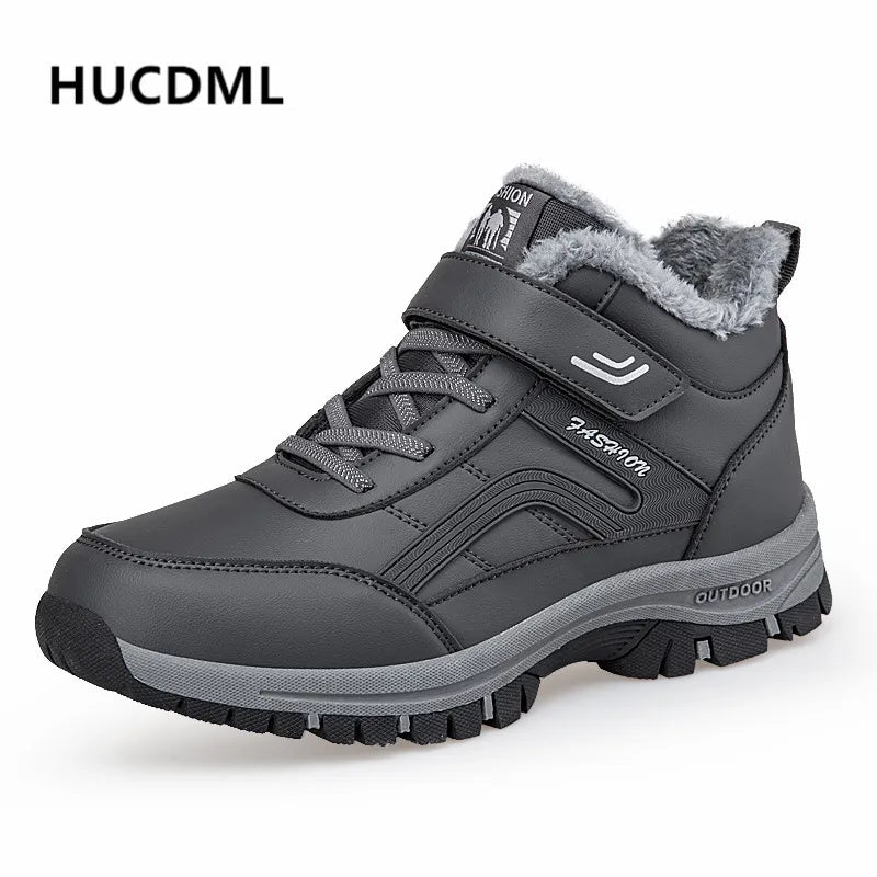 Men Boots Suede Warm Snow Men Work Casual Shoes High Top High-top Non-slip Ankle Boots