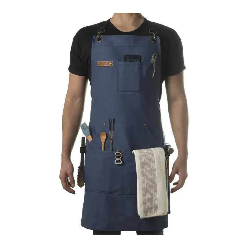 Aprons Canvas Woodworking Shop Canvas Kitchen Aprons Fully Adjustable to Comfortably Fit Men Size S to XXL