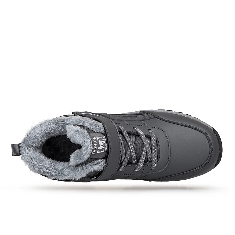 Men Boots Suede Warm Snow Men Work Casual Shoes High Top High-top Non-slip Ankle Boots