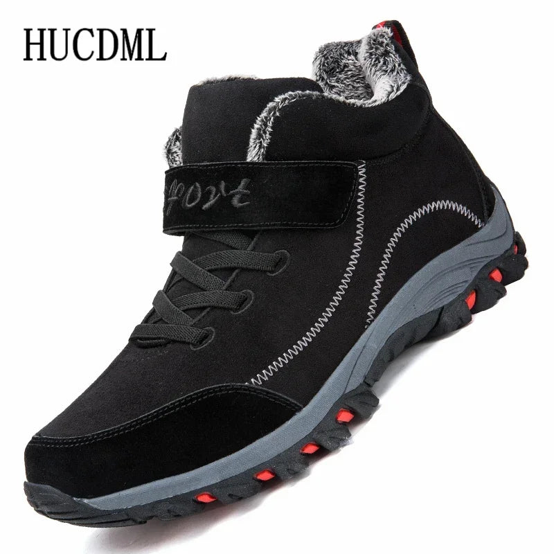 Men Boots Suede Warm Snow Men Work Casual Shoes High Top High-top Non-slip Ankle Boots