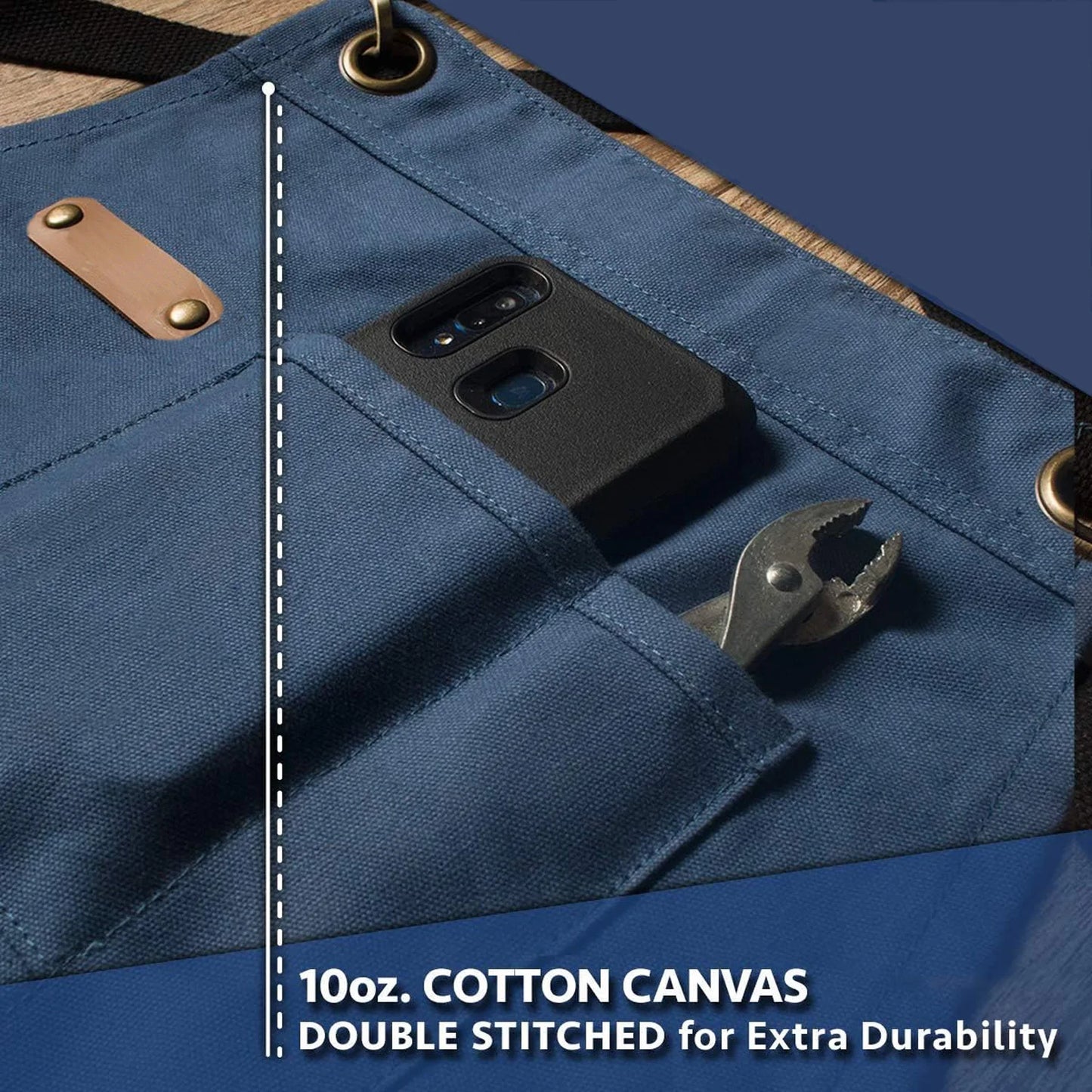 Aprons Canvas Woodworking Shop Canvas Kitchen Aprons Fully Adjustable to Comfortably Fit Men Size S to XXL