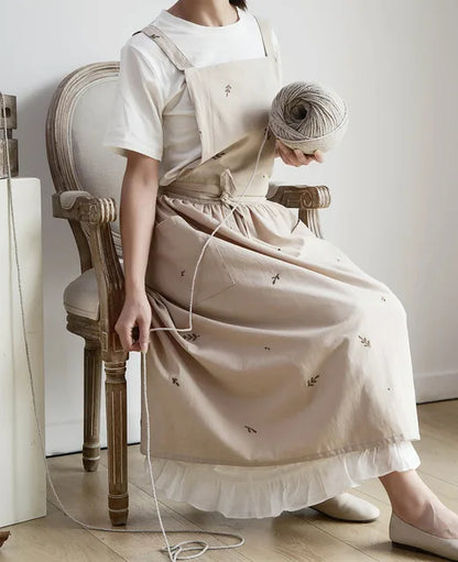 Aprons for Women with Pockets japanese-linen-aprons-for-women Cross Back Cute Apron