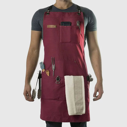 Aprons Canvas Woodworking Shop Canvas Kitchen Aprons Fully Adjustable to Comfortably Fit Men Size S to XXL