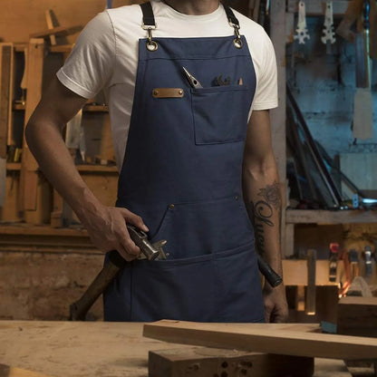 Aprons Canvas Woodworking Shop Canvas Kitchen Aprons Fully Adjustable to Comfortably Fit Men Size S to XXL