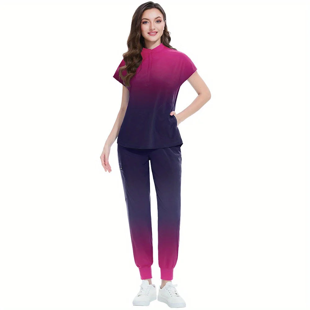Women's Medical Scrubs Set, designed for healthcare professionals who value comfort, style, and functionality