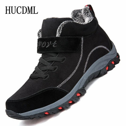 Men Boots Suede Warm Snow Men Work Casual Shoes High Top High-top Non-slip Ankle Boots